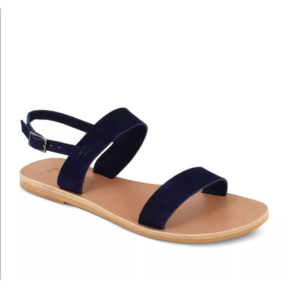 Splendid Navy Blue Suede Strappy Sandals Size 7.5